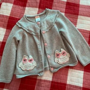 Girls Cute Owl Gymboree Sweater
